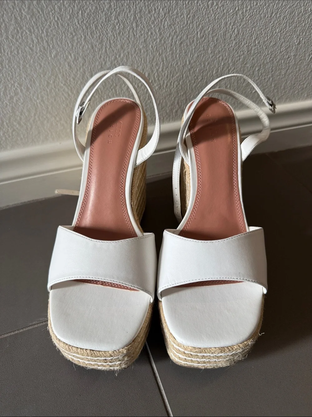 ASOS!White Espadrille Platform Sandals - Women's Slingback